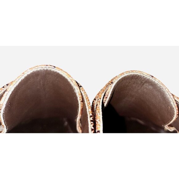 Martine Rose Python Chisel Toe Mules 40 M7 W10 Brown New - Picture 8 of 13